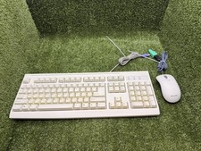 Mitsumi KFKEA4XT PS/2 Keyboard & Microsoft Basic Optical Mouse 1.0A Vintage PC picture
