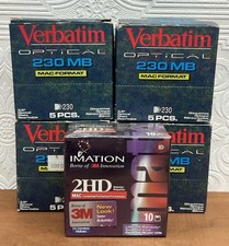 Lot of  20 VTG  MAC Verbatim 230MB Magneto-Optical 3.5” Disks Rewritable picture