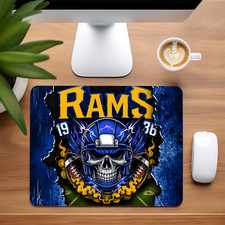 Los Angeles Rams Skull Custom Non-Slip Neoprene Mouse Pad Home Office picture