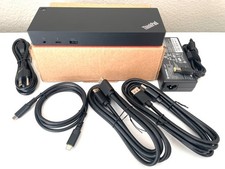Lenovo ThinkPad Thunderbolt 3 Docking Station 40AC w/ AC, HDMI + DP Cables picture