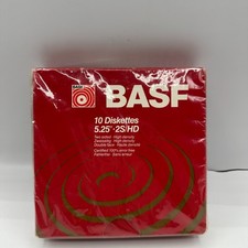 NEW BASF 10 Diskettes 5.25