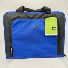 NEW REI Tech Wrap Computer Sleeve Laptop Bag Messenger Tote Blue Black 15x12x2 picture