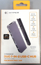 HyperDrive Duo 7-in-2 USB-C Hub & HDMI 4K60Hz for MacBook Pro/Air New Sealed picture