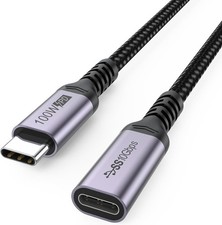 USB-C Type C Extension Cable 3/6 FT/10Gbps Male-Female 100W 5A Fast Charging PD picture