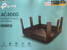 TP-Link Archer C4000 MU-MIMO AC4000 4Gbps Tri-Band Wi-Fi Router - Black- 274 picture