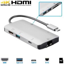 USB-C 3.1 4K HDMI Adapter Gigabit Ethernet 3x USB-A 3.0 & PD Type C MicroSD SD picture
