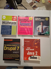 Vintage Computer & Programming Book Lot (12) – HTML, Java, Dreamweaver, Flash, I picture