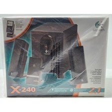 Logitech X-240 2.1 Computer Speaker System Black Integrated MP3 Cradle picture