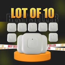CISCO AIRONET AIR-LAP1141N-A-K9 802.11G/N POE ACCESS POINT LOT OF 10 SET BUNDLE picture