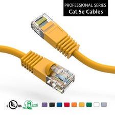 15 Pack of 150Ft CAT5E UTP Ethernet Network Booted Cable 125-200 Feet Yellow picture