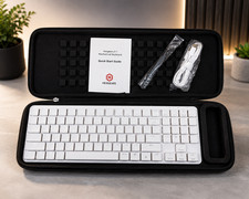 Mechanical Keyboard RGB Bluetooth USB-C w/ Case Hexgears X-1 White Keys picture