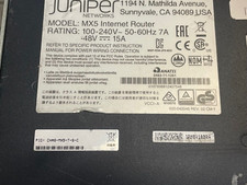 Juniper MX5-T CHAS-MX5-T-S-C Router x2 PSU x1 MIC-3D-20GE-SFP picture