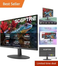 New 22-Inch Gaming Monitor, FHD 1080p, Up to 144Hz, HDMI, DisplayPort, Built-... picture