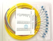 12 Strand 9/125 Fiber Optic Pigtail 3m LC/UPC Single Mode picture
