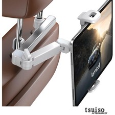 Universal Car Headrest Tablet Mount for Devices 4.7-11” - Kids Travel Friendly picture