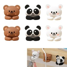 6pcs Cute Animal Cable Organizer Adorable Panda Rabbit Bear Shaped white picture