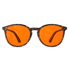 99% Orange Blue Light Blocking Glasses,Retro Trendy Round Style,Relieve Eye F... picture