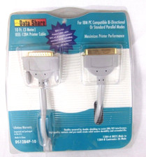 Data Share 10 ft 1EEE-1284 Printer Cable 1284A DB25 Male to 1284B 36 Male NIP picture