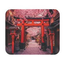 Cherry Blossom Torii Gate Mouse Pad | Japanese Street Scene picture