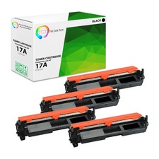 4Pk TCT CF217A 17A Black For HP M130fw M130fn M130nw M102w Compatible Cartridge picture