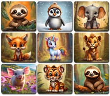 CUTE BABY ANIMALS ~ Mouse Pad / PC Mousepad ~ GIFT for Boys Girls Kids School picture