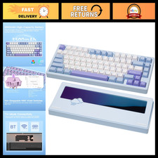RGB Mechanical Keyboard Triple-Mode Connectivity, CNC Aluminum, 3500mAh, Violet picture