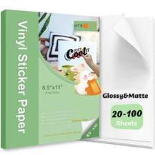 Waterproof Printable Vinyl Sticker Paper for Inkjet Laser Printer 8.5