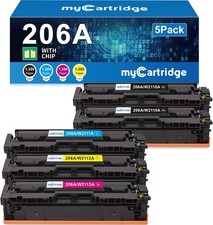 206A Toner Cartridges 5 Pack for HP 206A 206X MFP  High Yield with Chip M283fdw picture