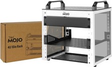 4U Network Rack, 10 Inch Mini Server Rack with 2 Side Translucent Panels & 2 Top picture