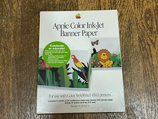 Apple Color Ink Jet Banner Paper SEALED 1997 Vintage StyleWriter 4500 Printer picture