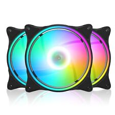 3 Pack RGB LED Quiet Computer Case PC Cooling Fan 120mm Gaming Computer Fan picture