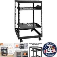 4-Post 15U Network Rack - Free Standing or Wall Mount with Complete Accessories picture
