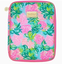 Lily Pulitzer Notebook Agenda Folio Laptop Organizer Pink Pineapple Shake NWT picture