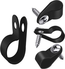 100PCS 1/4 Inch Rope Light P-Style Mounting Clips Plastic Cable Clamps picture