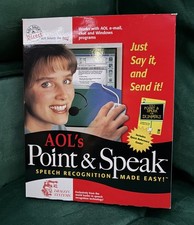 Vintage AOL Point And Speak - PC Software W/Mic & Documentation picture