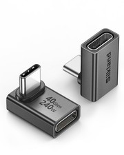 Silkland 40Gbps USB C 90 Degree Right Angle Adapter 2 Pack, 240W USB4 picture