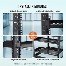 2PCS 1U Server Rack Shelf 10