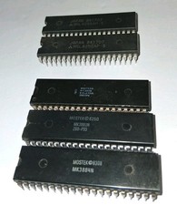 Vintage Z80 Computer Chip Lot - Mostek MK3880N CPU, PIO, SIO & Mitsubishi 8255 picture