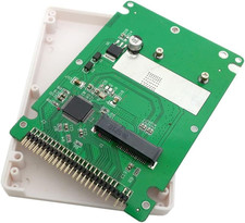 Msata Mini SATA SSD to IDE 44Pin 2.5 Inch Hard Disk Case Enclosure Box White for picture