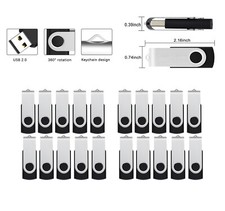 10/20/50/100Pack 2GB Memory Stick Swivel Rotating USB 2.0 Flash Thumb Drives LOT picture
