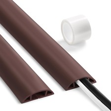 3ft Floor Cable Cover Brown Low Profile Cord Hider for Wires Easy Install 1-2 Ca picture