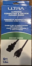 Brand New Ultra 3-Prong Computer & Device Power Cord 6Ft Heavy Duty 18AWG 10Amps picture
