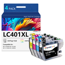 4Pack LC401XL High Yield Ink Cartridges  | Use with MFC-J1010DW MFC-J1170DW picture