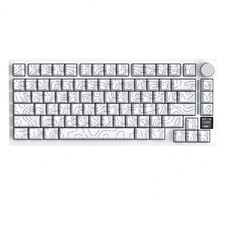 ATTACK SHARK X820 Ultra White Contour Tri-mode RGB Gradient Side Print Keyboard picture