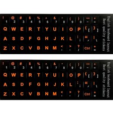 2PCS English keyboard stickers Waterproof Replacement Computer Laptop Keyboard  picture
