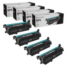 4PK Replacement for HP507X Toner works with CE400X 507X LaserJet M551dn M570dn picture