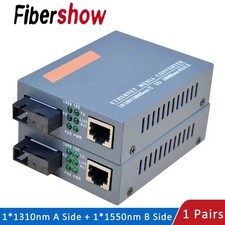 tapirapeco Gigabit Fiber Media Converter HTB-GS-03 SC Single Fiber 1000Mbps picture