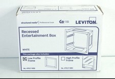 Leviton 47617-REB Recessed Entertainment Box Includes Low Profile Frame White picture