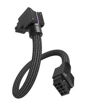 ARGB 8-Pin GPU Extension Cable - Right Angle, 16AWG Tinned Copper, 5V Sync picture