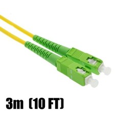 3M 10FT SC/APC to SC/APC Fiber Optic Simplex Singlemode OFNR Optical Patch Cable picture